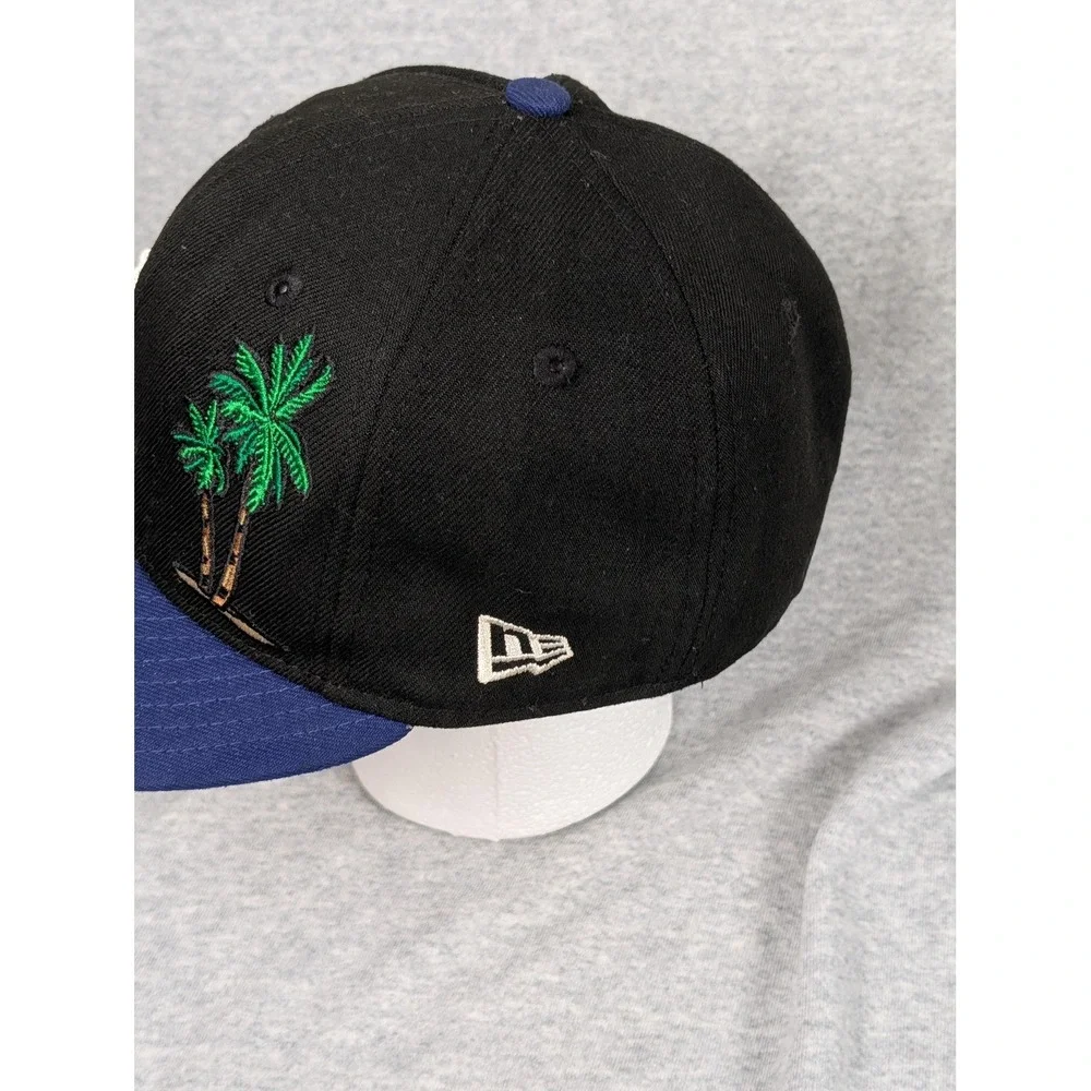 Los Angeles Dodgers Hat Cap Fitted Mens 7 Black 59FIFTY New Era Palm Taco 50th